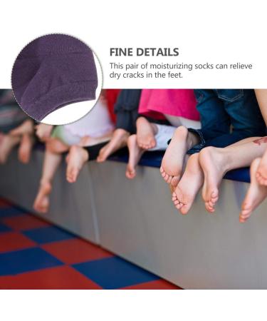 EXCEART 5 Pairs Moisturizing Socks Heel Protector Socks Cracked Heel Repair Anti-crack Socks Spa Socks Heel Socks Silicone Socks Spa Gel Socks Foot Purple Cotton Summer - Buy Online on GoSupps.com