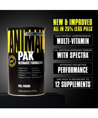 Animal Pak - Convenient All-in-One Vitamin & Supplement Pack - Zinc & Greens Pak - Chlorophyll - Buy Online on GoSupps.com