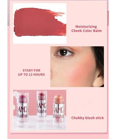 PICKX Chubby Blush Stick Multipurpose Blush Blush Stick For Cheeks Cream Blush Pink Blush Peach Stick Matte Stick Glow Stick Brighten Skin Tone (08#Contour) - Buy Online on GoSupps.com