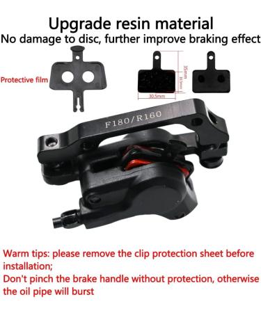 ROADNADO Mountain Bike Hydraulic Disc Brakes Set - Front 800mm Rear 1400mm, Aluminum Alloy Oil Brake, High Braking Compatibility - 1 Pair - Buy Online on GoSupps.com