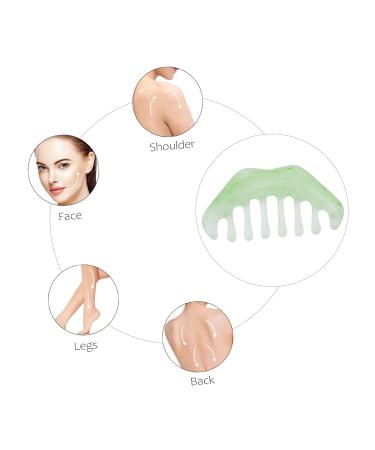 Beaupretty 12 STK Massage Comb & Gua Sha Tool - Promote Circulation & Health | Afro Kamm Jade Head Massager for Scalp & Face - Buy Online on GoSupps.com