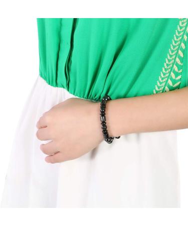 Magnet Bracelet for Weight Loss Black Stone Magnetic Therapy Bracelet for Men & Women | Healthcare Biomagnetism & Weight Reduction - Buy Online on GoSupps.com