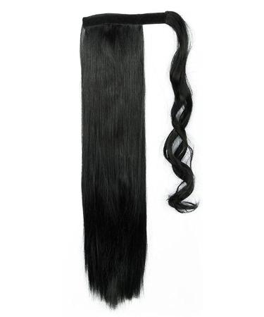 S-noilite Hairpiece Braid Ponytail - 58cm Straight Hair Extensions in Dark Black & More Colors - Buy Online on GoSupps.com