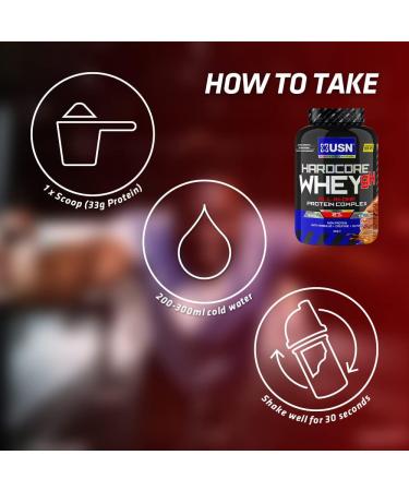 Buy USN Hardcore Whey Protein Powder Vanilla 908g - All-in-One Protein with Creatine Glycine & Tribulus for Performance & Lean Muscle Growth International Shipping Available - Buy Online on GoSupps.com