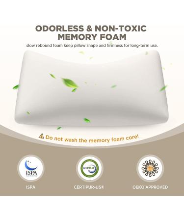 Groye Cooling Side Sleeper Pillow - Neck Pain Relief Memory Foam Pillow with Back and Shoulder Support - Odorless Cervical Bed Pillow for Side Sleepers - Queen Size with Washable Pillowcase - Buy Online on GoSupps.com