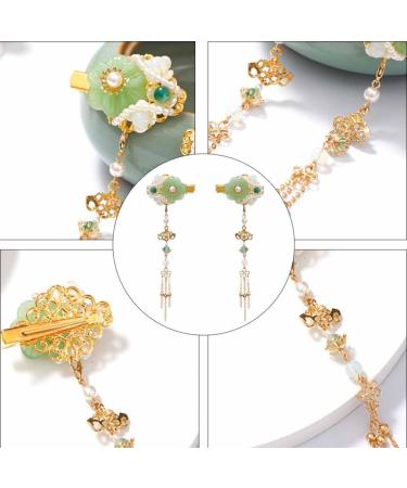 FRCOLOR 3 Pairs Tassel Hair Clip Wedding Hair Clip Hanfu Headdress Accessories Ancient Style Hairpin Chinese Style Hair Clips Decorative Hair Clips Japanese Crystal Jade Geisha Pearl Bride - Buy Online on GoSupps.com