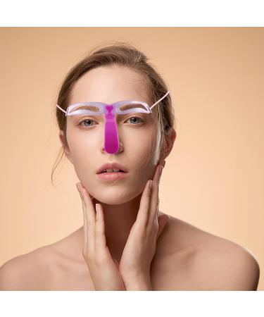 Buy Ipetboom Set of 8 Reusable Eyebrow Stencils - Waterproof Makeup Templates with Handle - Perfect Brow Design Pink - International Shipping Available - Buy Online on GoSupps.com
