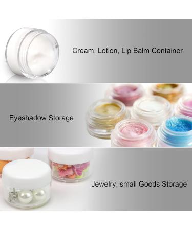 100 Pieces Clear Mini Cosmetic Bottles - 5ml Empty Cream Jars with Screw Caps for Lip Balm & Lotion - Transparent Cremeglas Containers - Buy Online on GoSupps.com