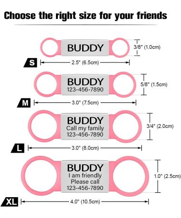 Personalizable Tagme 2 Pack Dog Tags for Small & Medium Breeds - Engravable Pink - XL Size for Dogs - Buy Online on GoSupps.com