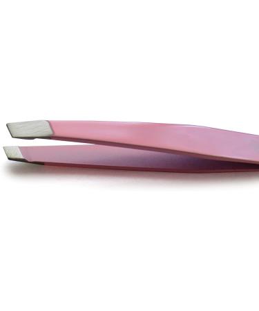 Stainless Steel Eyebrow Tweezers Set with Pointed and Slanted Tips + Curved Brow Scissors Pink Travel Case Included - Buy Online on GoSupps.com