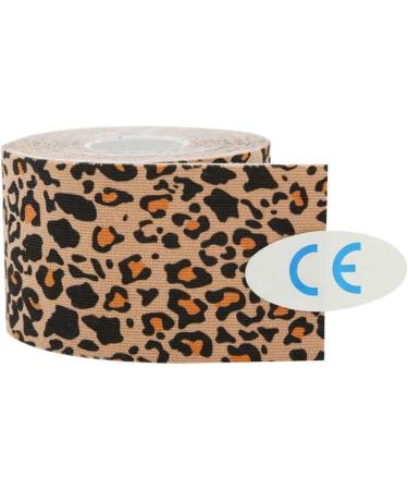 Alomejor Cotton Muscle Tape - Kinesiology Elastic Adhesive Strain Tape for Elbow Shoulder & Knee Support - Leopard Print - International Shipping Available - Buy Online on GoSupps.com