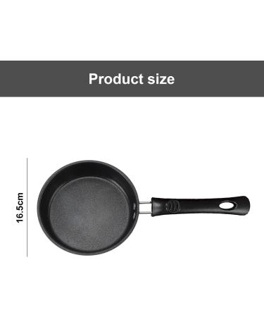 Eurobuy 6.3 Stainless Steel Egg Frying Pan Non Stick with Heat-Resistant Handle for Frying Eggs Vegetables 16CM with Glass Lid - Buy Online on GoSupps.com