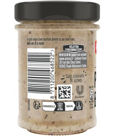 MAILLE - Gourmet Pepper Sauce with Crushed Pink Berries - Smooth Texture and Optimal Taste - No Artificial Flavor - 188 - Buy Online on GoSupps.com