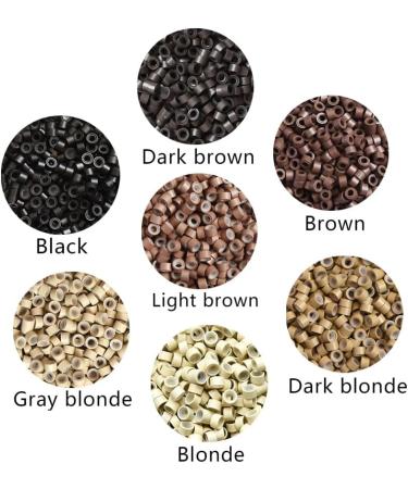 200pcs 5.0X3.0X3.0mm Silicone Micro Rings Links Beads for Hair Extensions (Gray Blonde) 200 pieces Gray Blonde - Buy Online on GoSupps.com