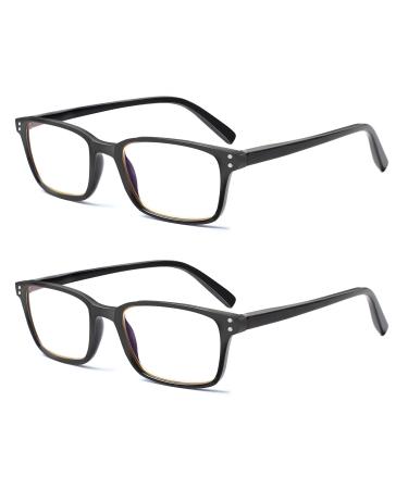 Cojwis reading glasses 2 Pack Blue Light block glasses spring hinge anti -dizzy women and men light glasses (2 black 0.75 multiplier_x) ... 2 black 0.75 x - Buy Online on GoSupps.com