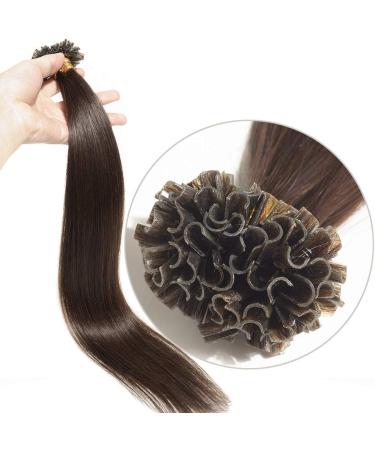 20" Pre Bonded Human Hair Extensions 0.5g*200 Strands #2 Dark Brown (100g) - Buy Online on GoSupps.com