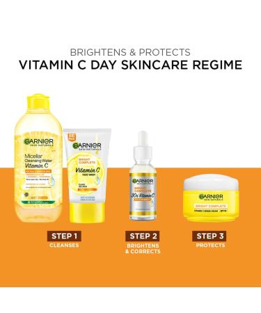 Garnier Bright Complete Vitamin C Booster Face Serum 30ml - Radiant Skin & Spot Correction for All Skin Types - International Shipping Available - Buy Online on GoSupps.com