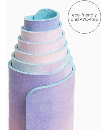 POPFLEX Heart in the Clouds Vegan Suede Yoga Mat - Non Slip, Ultra Absorbent for Stylish Support - Large Size with Strap Included - Buy Online on GoSupps.com