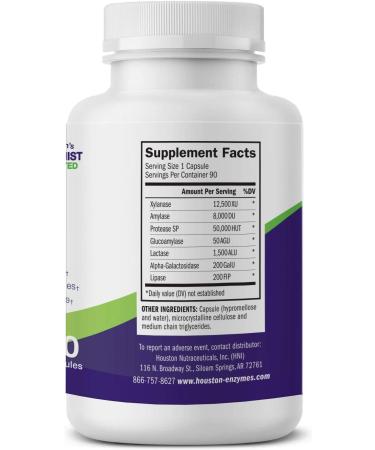 Buy Houston Enzymes ZyCarb - 120 Capsules for Digestive Support - Buy Online on GoSupps.com