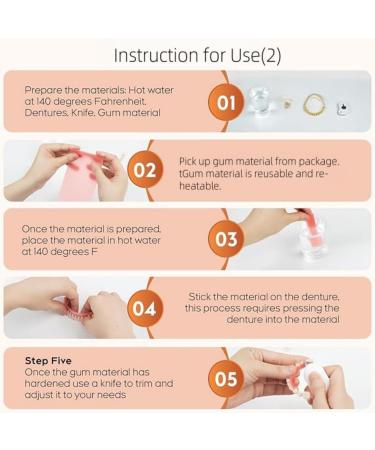 DIY Denture Kit - Top & Bottom Fake Teeth with Comfort Fit for Everyday Use Natural-Looking Emergency Replacement Solution - Buy Online on GoSupps.com