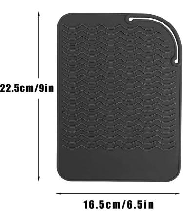 Kuou Heat Resistant Mat for Hair Styling Tools - Silicone, Heat Proof Protection - 9X 6.5'' Black - Buy Online on GoSupps.com