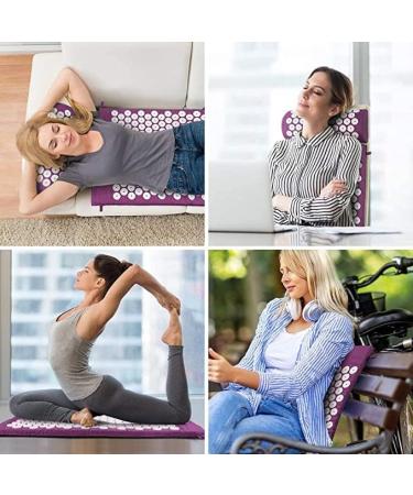 Buy Acupressure Set & Pillows - Soothing Relaxation & Pain Relief for Back Neck & Stress Perfect for Home Office & Travel - Purple & White - Buy Online on GoSupps.com