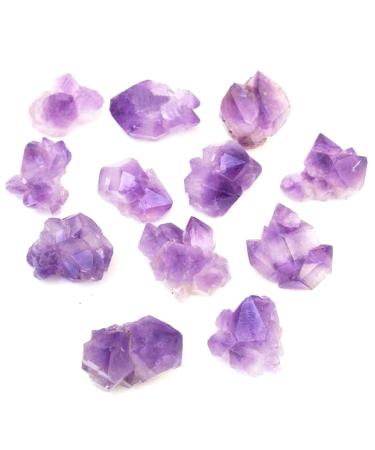 Natural Crystal Rough 100g Raw Natural Beauty Amethyst Quartz Stone Crystal Bulk Specimen for Home Fish Tank Garden Bonsai Decor QINTINYIN Obelisk 100g length 0.98in hight 0.71in Amethyst