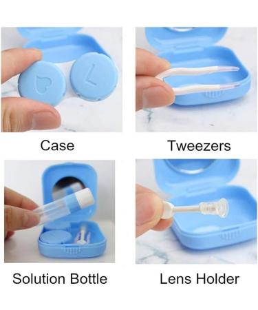 Buy Bzkser 4-Piece Contact Lenses Container Set - Travel-Ready Storage Box with Tweezers Suction Cups & Mirrors for Home & On-the-Go - Buy Online on GoSupps.com