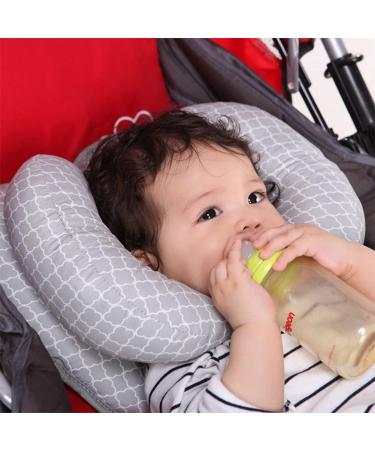 Baby Travel Neck Support Pillow - Infant Headrest for Car Seat & Stroller - Grey - Buy Online on GoSupps.com