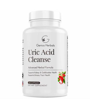 Uric Acid Cleanse Supports Kidney Liver Gallbladder & Urinary Tract Health Advanced Herbal Formula - 60 Capsules 60 Count (Pack of 1)