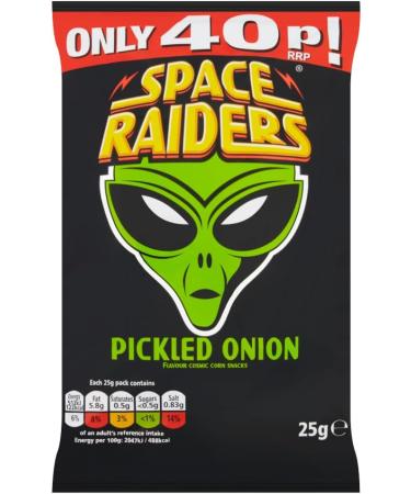 Space Raiders Bundle Of (48x25g) Beef Spicy Saucy BBQ & Pickled Onions 12Pcs EACH - Price Marked Boxed Treatz - Buy Online on GoSupps.com