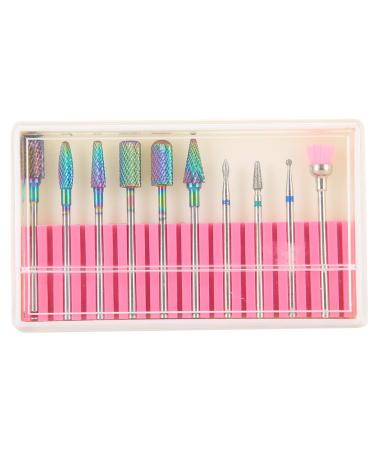 SONEW 10PCS Nail Art grinding head dead skin removal nail drill set set manicure tool for acrylic gel nails acrylic nail art tools for manicure pedicure use in the salon