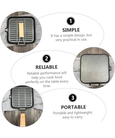 Milisten Frying Pan Pancake Griddle Stovetop Non Cooking Utensil Square Egg Pan Japanese Omelette Pan Kitchen Grill Pan Mini Griddle Pan Cooking Pot Wok Induction Cooker - Buy Online on GoSupps.com