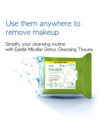 Epielle Micellar Makeup Cleansing Wipes - Gentle, Hypoallergenic, Alcohol-Free - 30 Towelettes per Pack (4 Pack) - Perfect Beauty Stocking Stuffers! - Buy Online on GoSupps.com