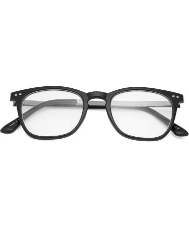 Eyekepper Retro Square Reading Glasses - Black +1.0 Plastic Frame with Metal Arms | Stylish & Comfortable | International Shipping - Buy Online on GoSupps.com