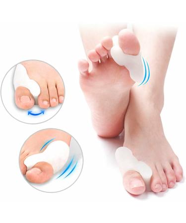 4 Pairs Silicone Toe Spreaders for Hallux Valgus - Ball Protection & Correction Separator - Buy Online on GoSupps.com