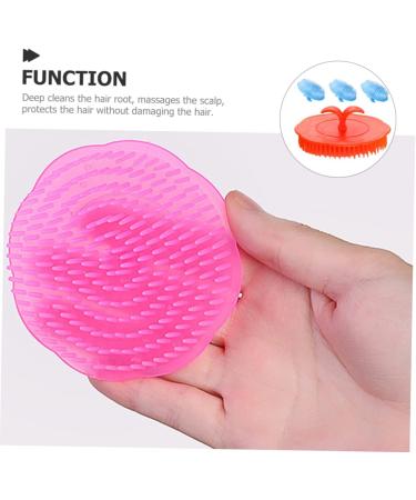 Magiclulu 12 STK Silicone Massage Shampoo Brush - Stress Relief Scalp Scrubber for Hair Care (Random Colors Set of 3) - Buy Online on GoSupps.com