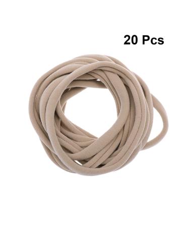 SOLUSTRE 20pcs Soft Nylon Headbands - High Stretchy Baby Hairbands for Newborns (Khaki) | DIY Headwear for Infants - International Shipping - Buy Online on GoSupps.com