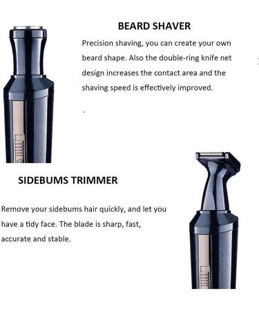 Professional USB Rechargeable Ear and Nose Hair Trimmer IPX7 Waterproof Grooming Kit for Men & Women with Dual Edge Blades - Buy Online on GoSupps.com