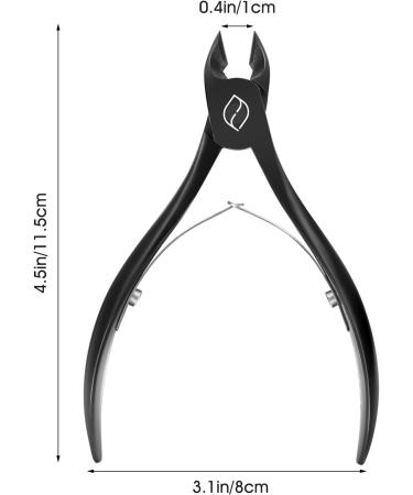 FERYES Large Handle Stainless Steel Toe Nail Clippers for Thick, Ingrown Nails - Black Olecranon Fingernail Clipper - Buy Online on GoSupps.com