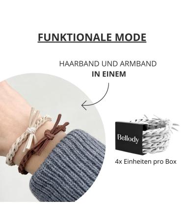 Bellody Original Hair Tie - Sundance Edition | Stylish Braided Hair Tie Set (4-Pack) - Strong Hold Women's Accessories - White Canyon - Buy Online on GoSupps.com