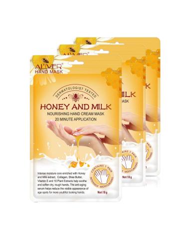 Hand Mask Moisturizing Gloves 3 Pack Hand Mask Spa Gloves Moisture Enhancing Gloves for Dry Hands Repair Rough Damage Skin for Women & Men