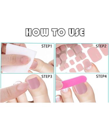 8 Sheets 3D Gel Toenail Stickers Semi Cured Toe Nail Strips Glitter Flower Marble Full Toe Wraps Stickers Gel Nail Polish Decals Supplies for Women Girls Manicure Decoration - Buy Online on GoSupps.com