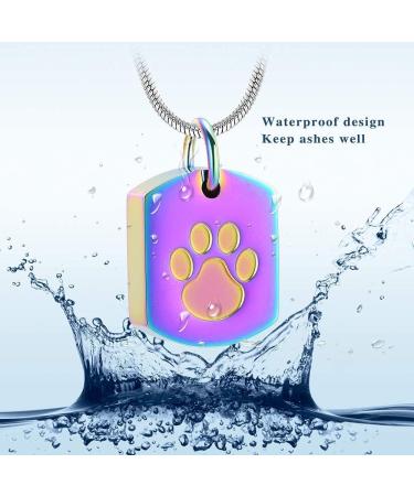 Personalized Memorial Jewelry - Custom Photo & Text Dog Ash Necklace | Pet Urn Necklace for Ashes - Buy Online on GoSupps.com