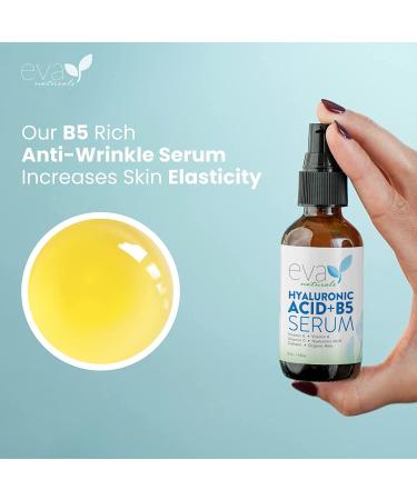 Eva Naturals Hyaluronic Acid Serum with Vitamin B5 - Anti-Aging & Anti-Wrinkle Moisturizing Serum - 2 Oz - Buy Online on GoSupps.com