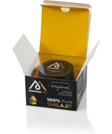 MountainDrop 100% Pure Natural Shilajit Resin | Harvested at 3000m Altitude | 85 Beneficial Ingredients | 53 DBP & DCP | 18+ Amino & Fulvic Acids | Supports Physical, Mental & Emotional Functions | Ionic Absorption | 40g - Buy Online on GoSupps.com
