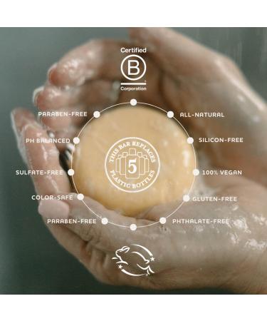 Hair Conditioner Bar for Normal Hair - pH Balanced Non-Scented Vegan & Gluten Free | 2 oz | Made in Canada - Naked - Buy Online on GoSupps.com