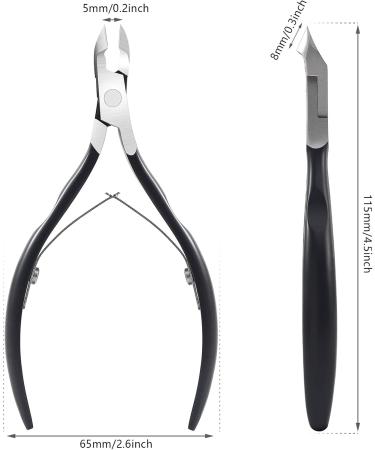 Feryes Professional Stainless Steel Nail Shaver - Sharp Nail Cutter & Remover for Perfect Manicure & Pedicure - Matte Black - Buy Online on GoSupps.com