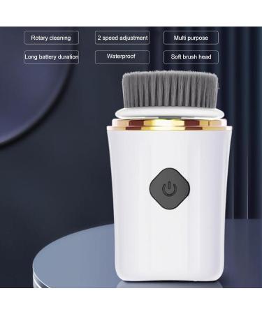 Facial Cleansing Brush Face Scrubber Electronic Face Scrubber Exfoliation Ipx7 Waterproof Silicone Dual Head Cleaning Massaging Rechargeable Facial Cleansing Brush for Women Men - Buy Online on GoSupps.com