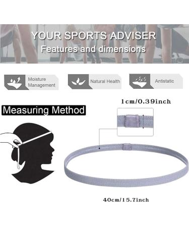 Buy 12 Anti-Slip Sports Headbands for Women - Thin Elastic Hair Bands for Ultimate Comfort & Performance - Buy Online on GoSupps.com